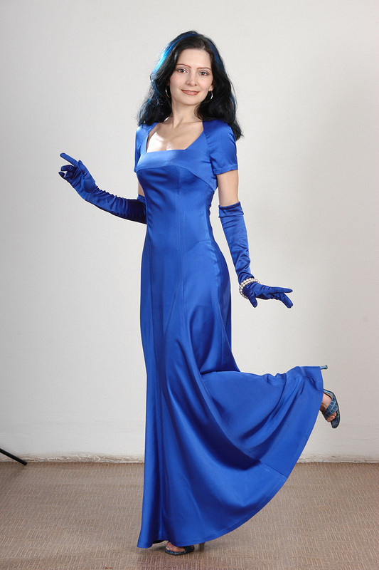 синее платье от olegra