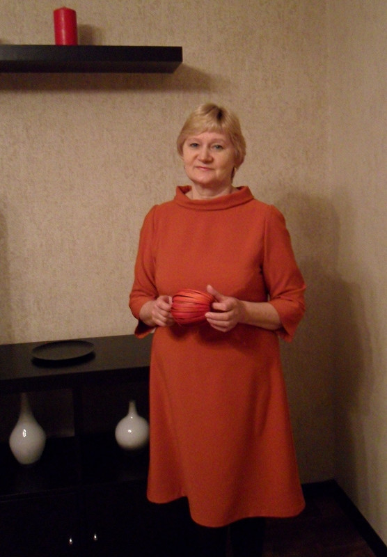 Платье цвета хурмы от Ольга Z