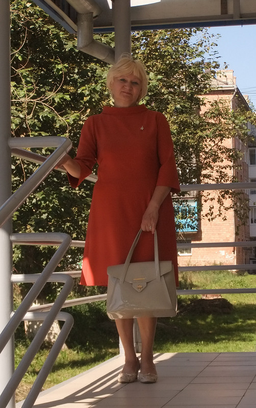 Платье цвета хурмы от Ольга Z