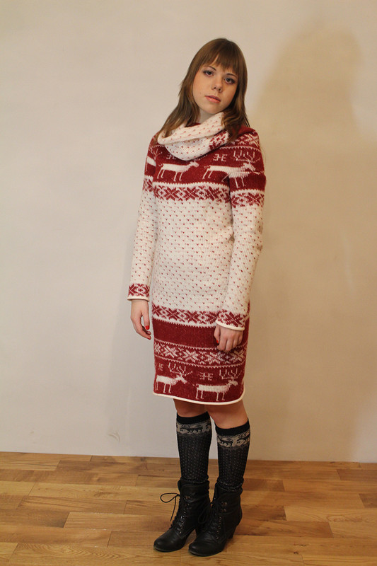 Платье с норвежским узором от stitcher