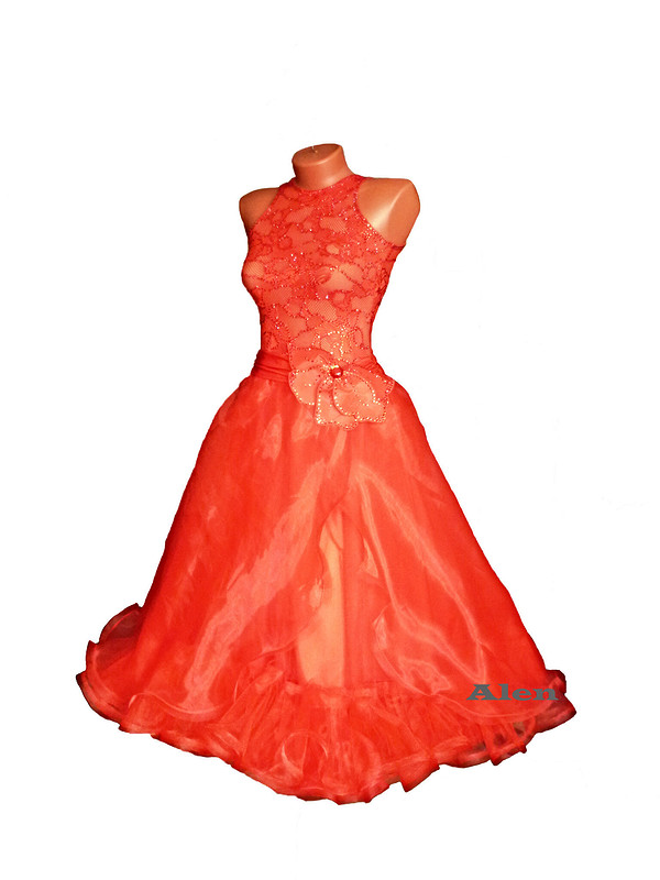 Платье бальное Рубиновый цветок от iskushenie