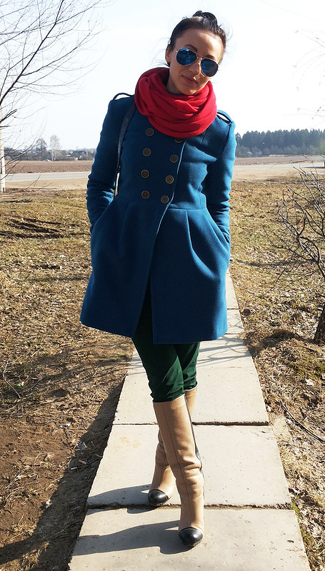 Пальто в стиле милитари от Марина Деменкова