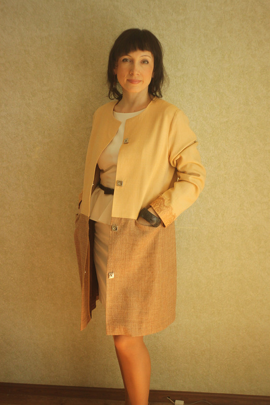 Двухцветное пальто от MilaBort