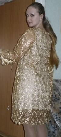 Платье из гипюра «Мягкое золото» от natalisorel