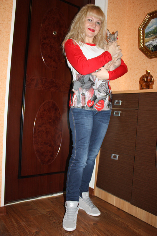 Пуловер «Lady and cat)))» от TatyGenRez