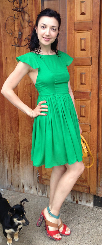 зеленое платье от Ksusha