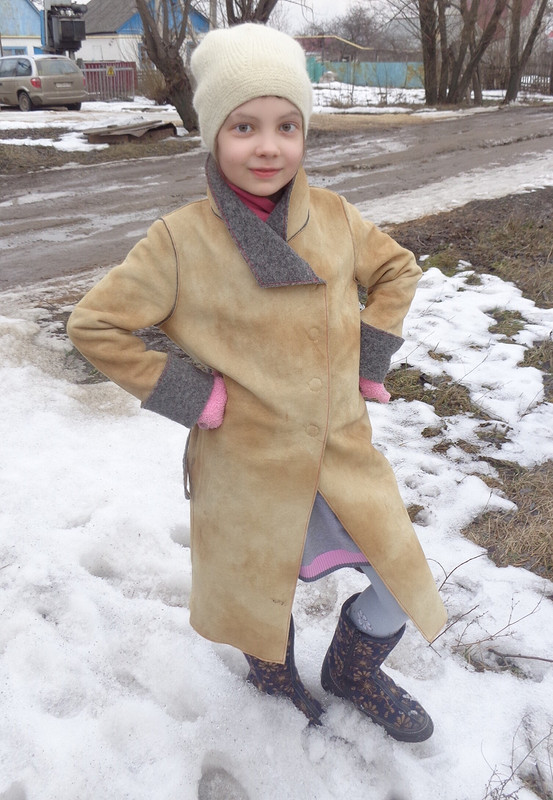 Пальто-дублёнка для юной модницы от Tanya_m