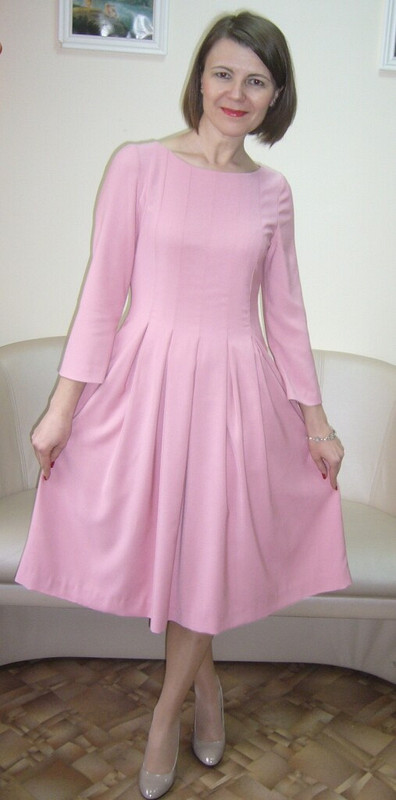 Нежно-розовое платье от irina123