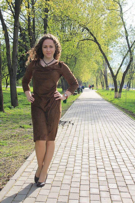 Платье из замши «Шоколад» от МариШок