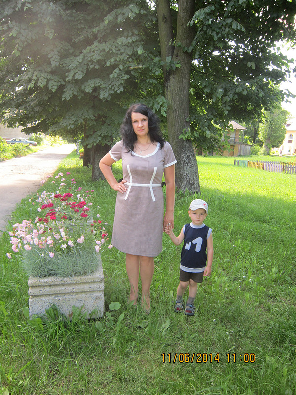 платье с контрастной отделкой от Татьяна Кобринская