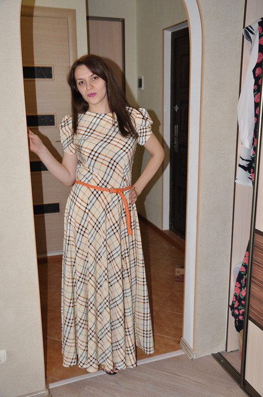 Платье в клетку от Perminova Ksunya