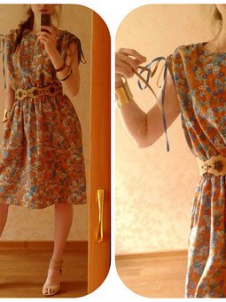 Платье из советского шелка