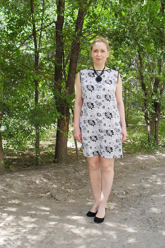 Платье чёрно - белое от Похващева Ирина