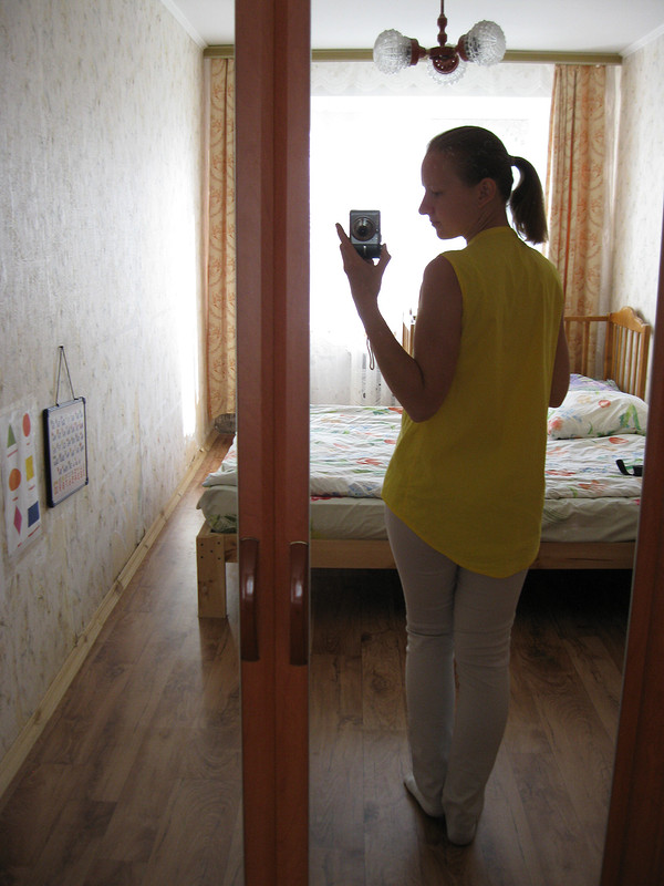 Желтая блуза без рукавов от Ольга Б.