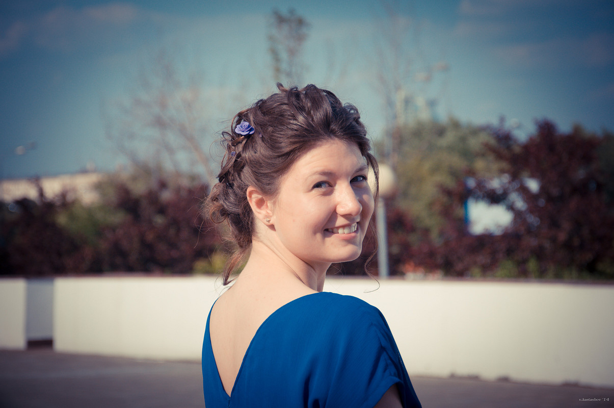 Синее платье от chereshneva
