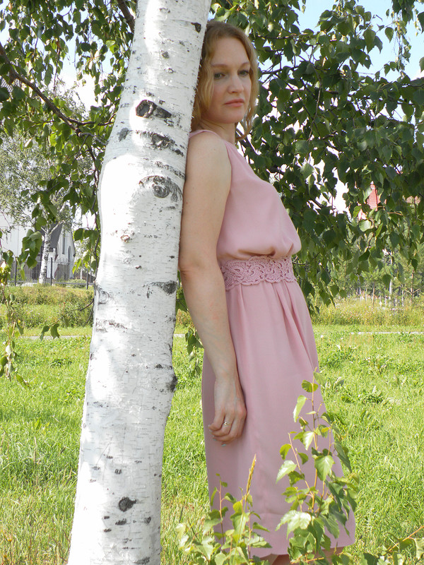 Греческое платье на фоне русских берёз от Elena Leo
