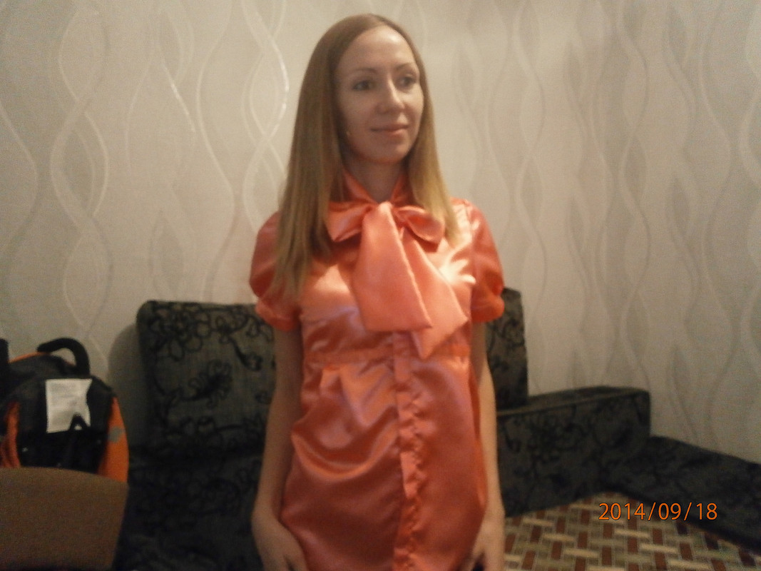 Атласная блузка с воротником-бантом от Yulia_7777777