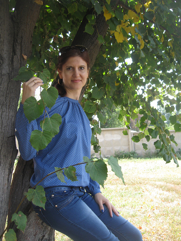 Прошлогодняя блузка или сентябрь в синем-2 от Мелания