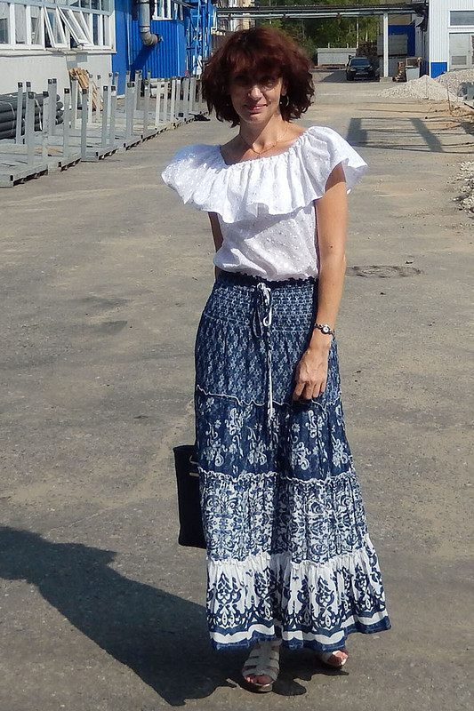 Белая блузочка из шитья от julia.golubkova