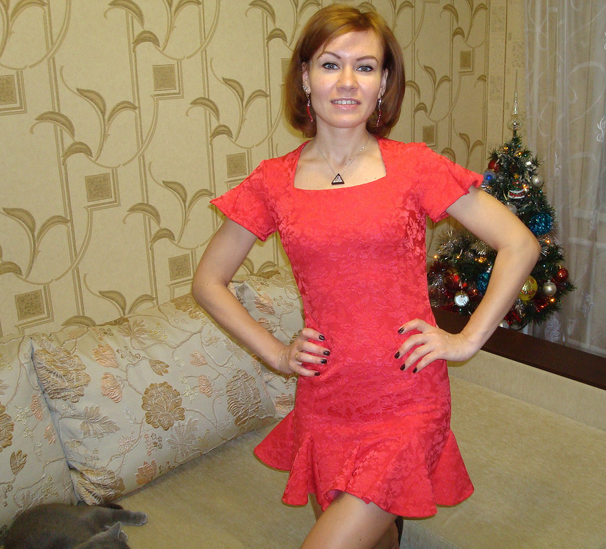 Новогодний образ. Маленькое красное платье. от ProstoAlesia