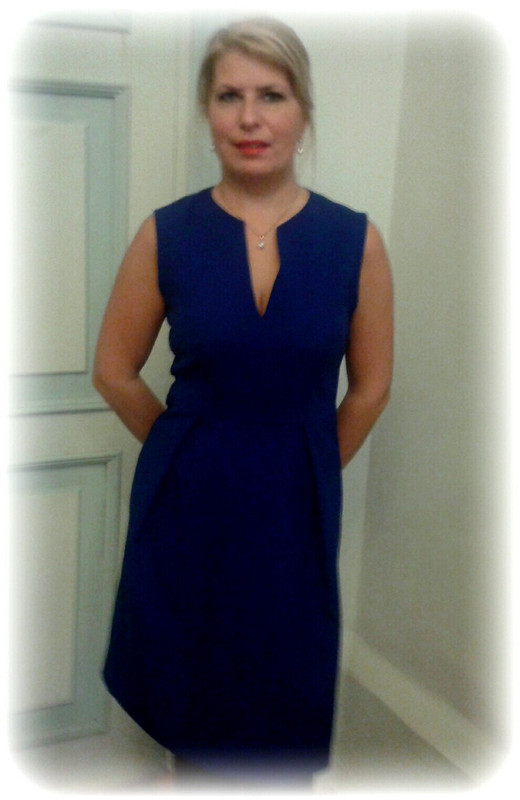 Скромное синее платье от Евгения Сергеевна