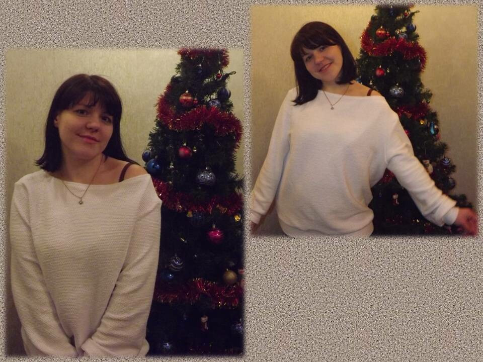 Белый пуловер из букле от Мария Александрова
