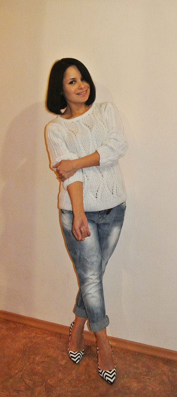 Белый пуловер... от Альбина Гиззатуллина