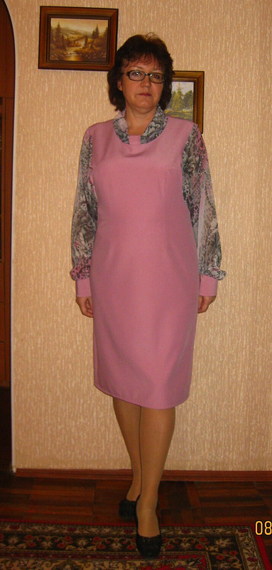 Комбинированное платье от STI