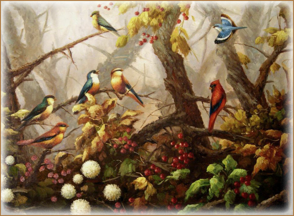 Брошь «Трели райских птиц» от J.Solnce