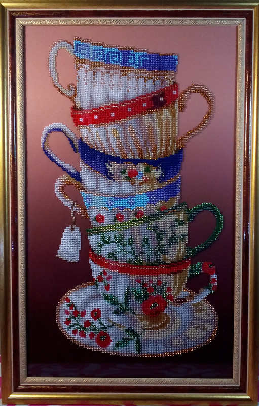 Чашки бисером от Dacuchka