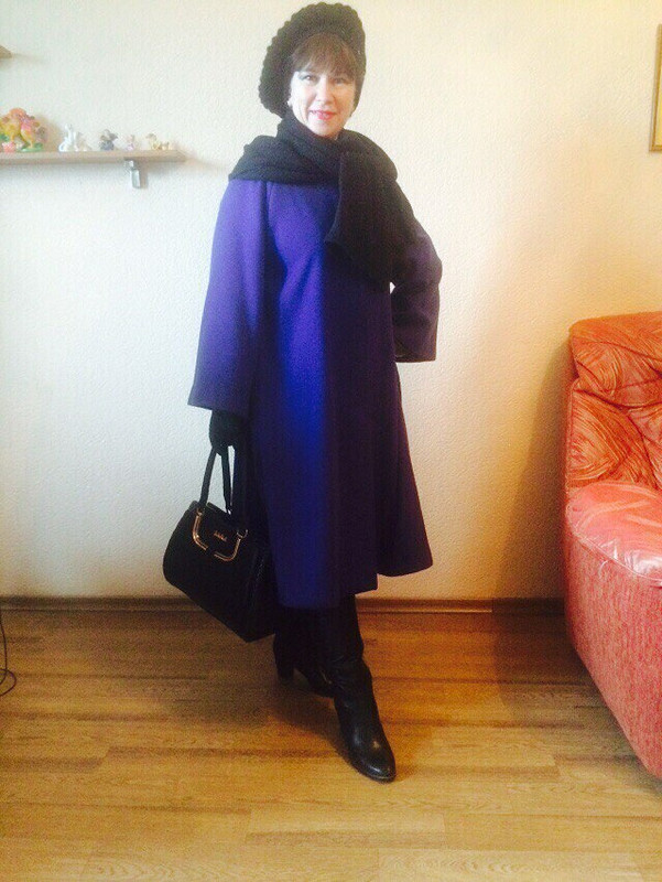 Голубое пальто с аксессуарами от Olga_kz