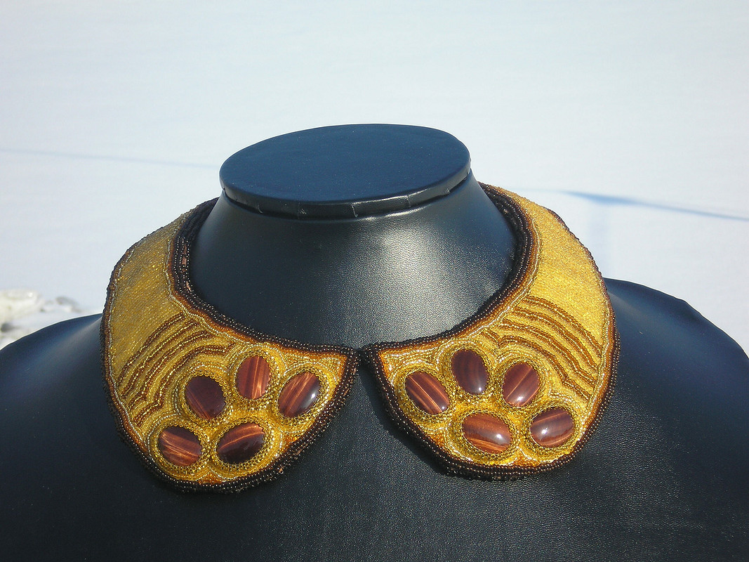Комплект украшений из камня-тигровый глаз от Marina-75