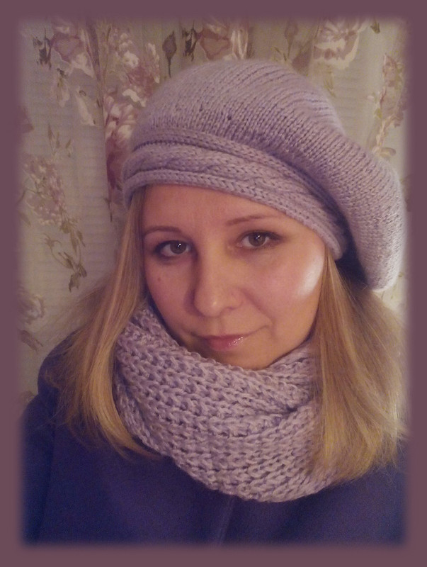 Комплект:берет и шарф-снуд от Elenka 789