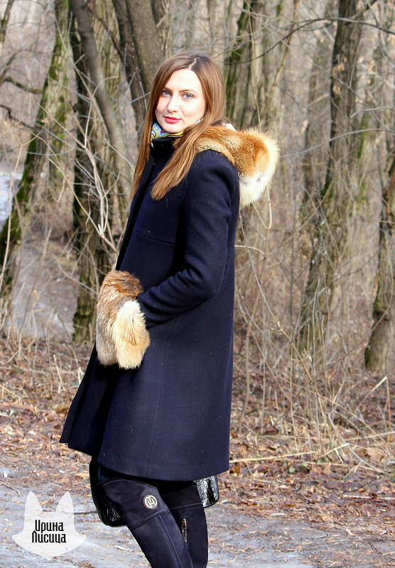 Пальто с мехом лисы от lisichkairishka