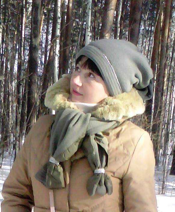 Сшитые лесные шарф и шапка от MarinaSh