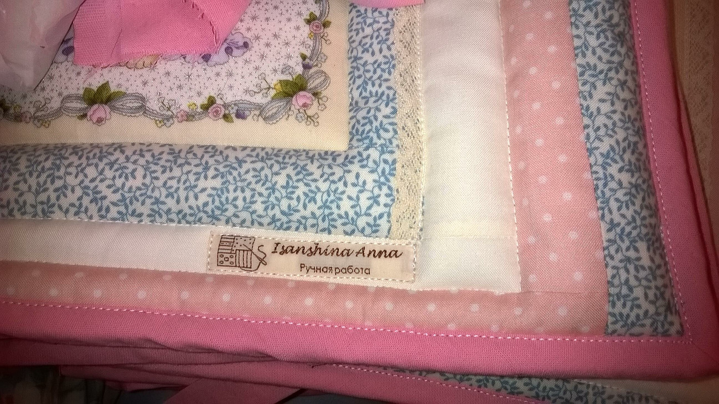 Бортики и балдахин в детскую кроватку от Frau Anna