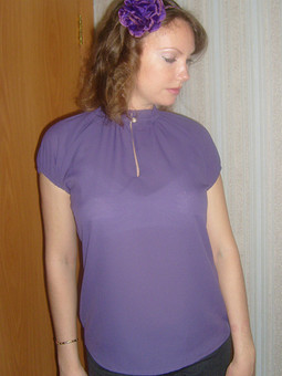 Сиреневая блузка