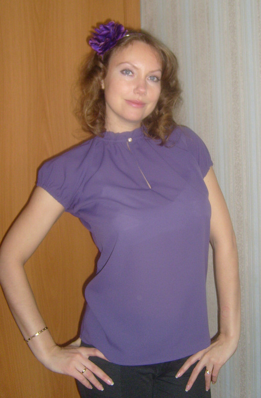 Сиреневая блузка от Schastlivay