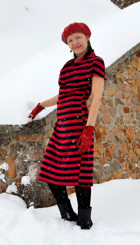 Полосатое платье от Любаева Светлана