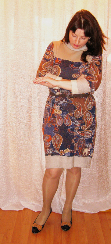 Платье пейсли +вязанный трикотаж. от MarinaSh