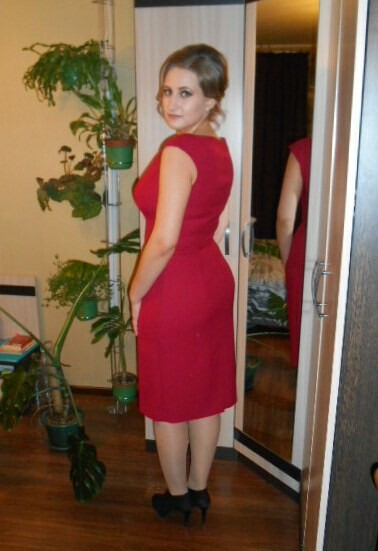 Бордовое платье от AllaZabbarova