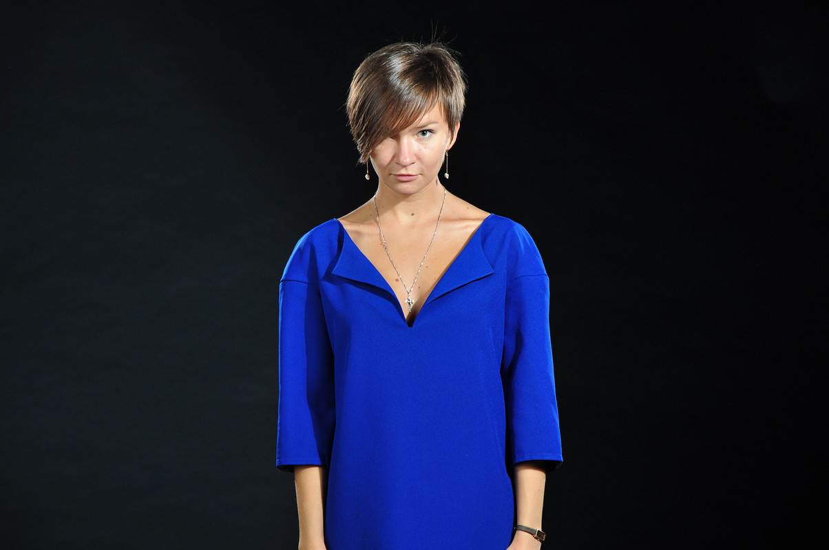 Синее платье-бочка на все случаи жизни от Yanarra21