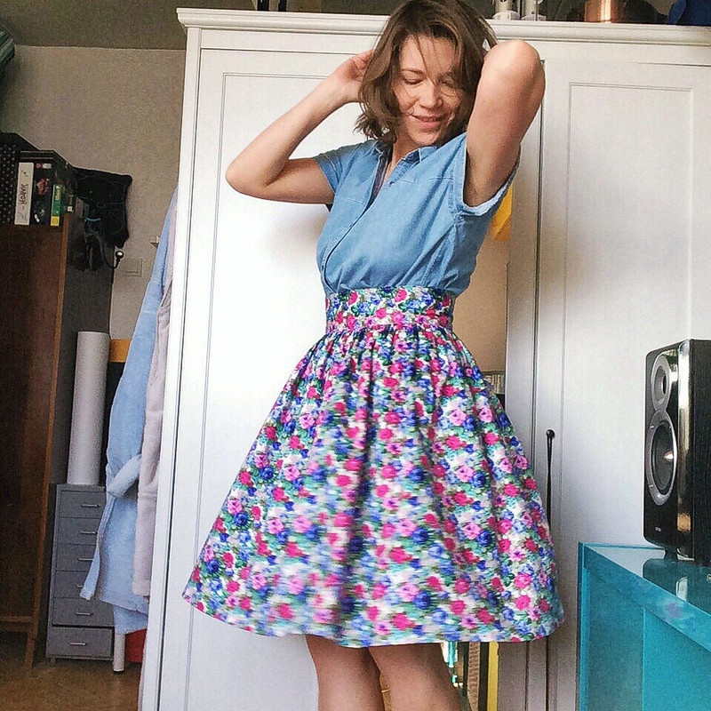 Пышная юбка с цветочным принтом. от Arshinka