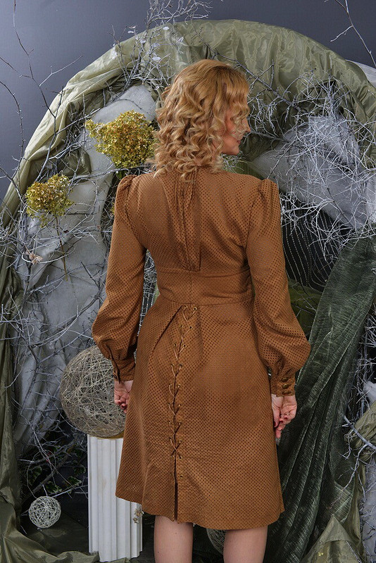 Платье из искусственной замши от Юлия Прокофьева