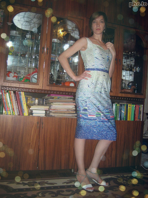 Платье с корабликами от Мираида Победовна