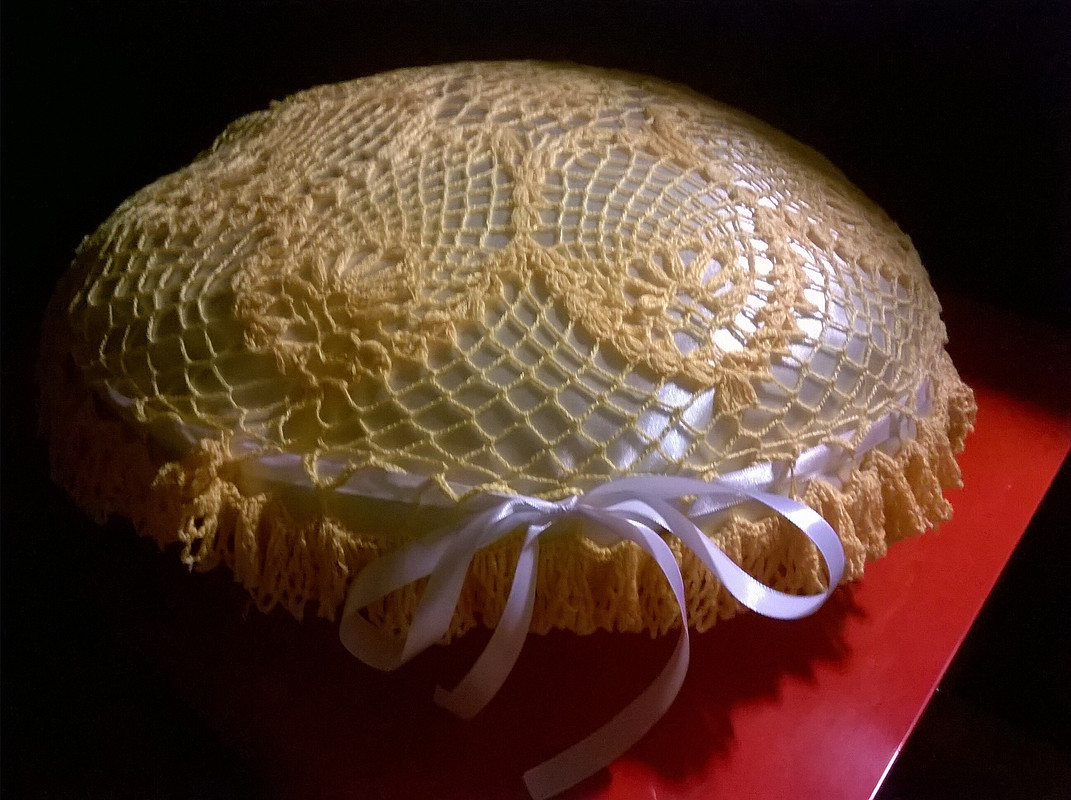 Накидка на подушку с «ананасным» узором. от Мама Мария