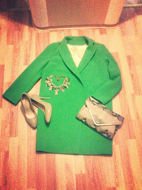 Мое зеленое пальто-оверсайз) от mariguskova