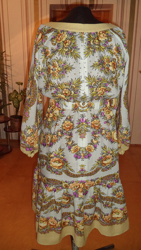 Платье из павловопосадского платка от gri331