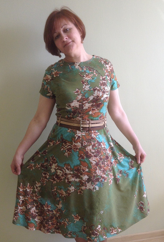 Весеннее платье с осенним принтом от Helga50