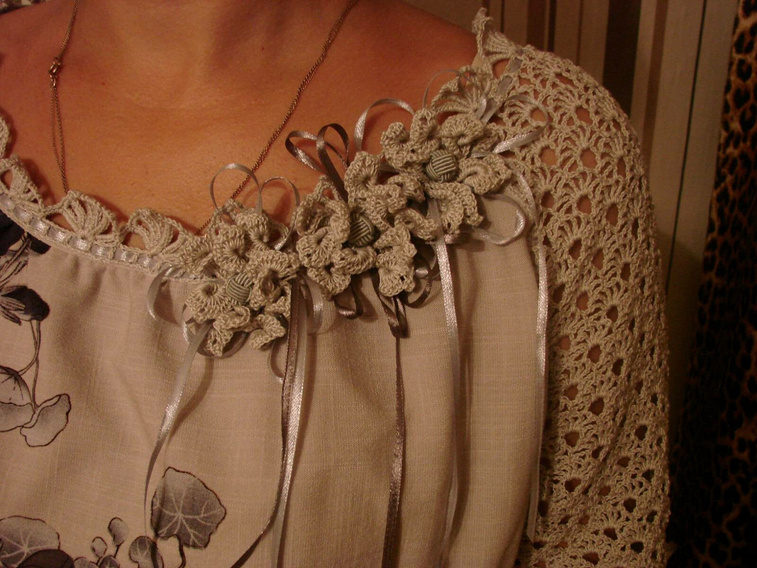 Платье с вязаной отделкой от gri331